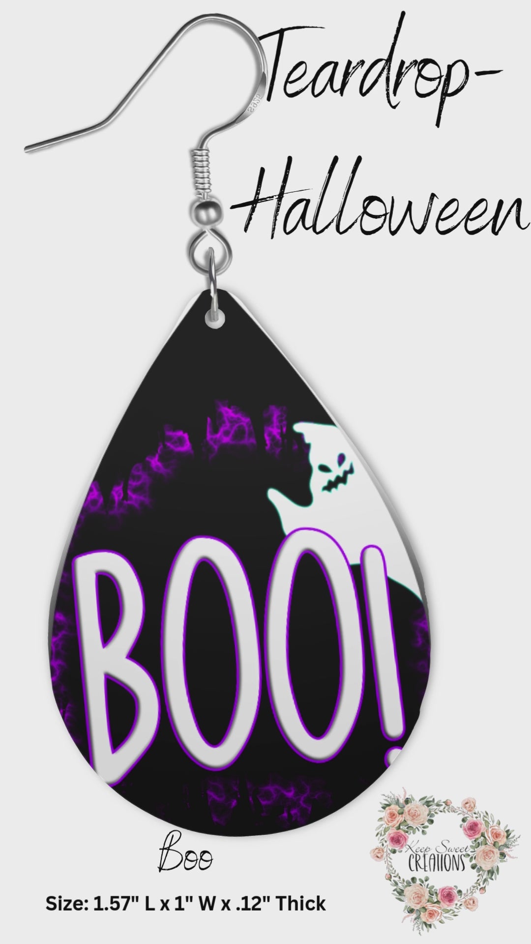 Halloween Teardrop Earrings – Spooky & Fun Dangle Jewelry