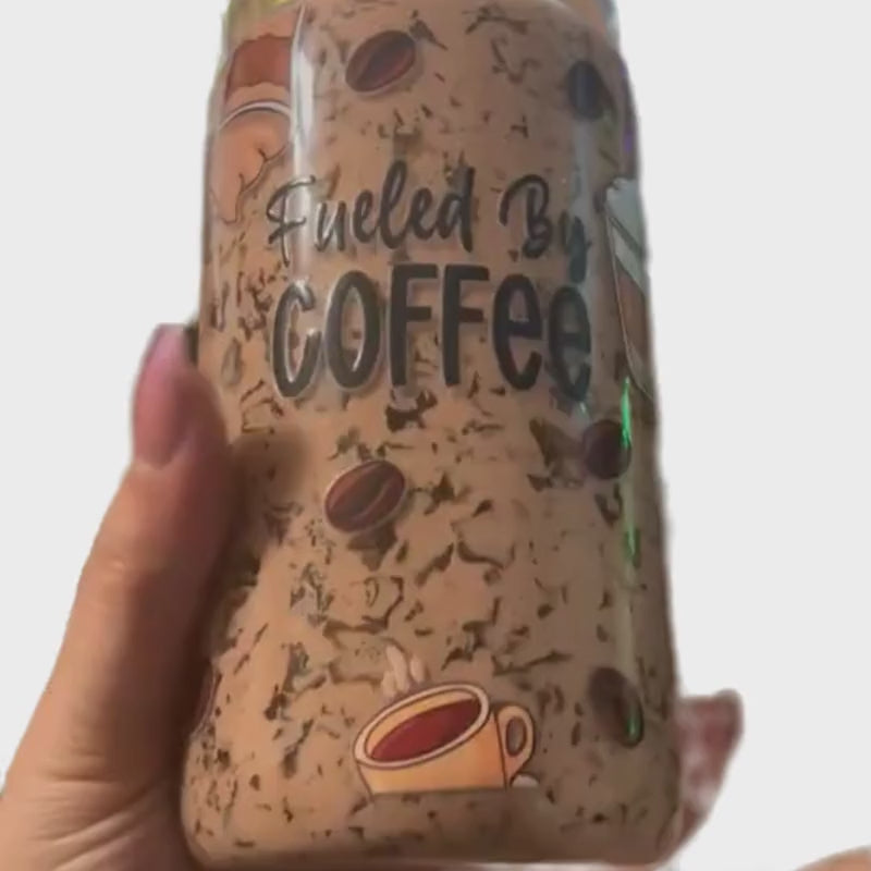 Fueled By Coffee Snowglobe Tumbler | 16 oz