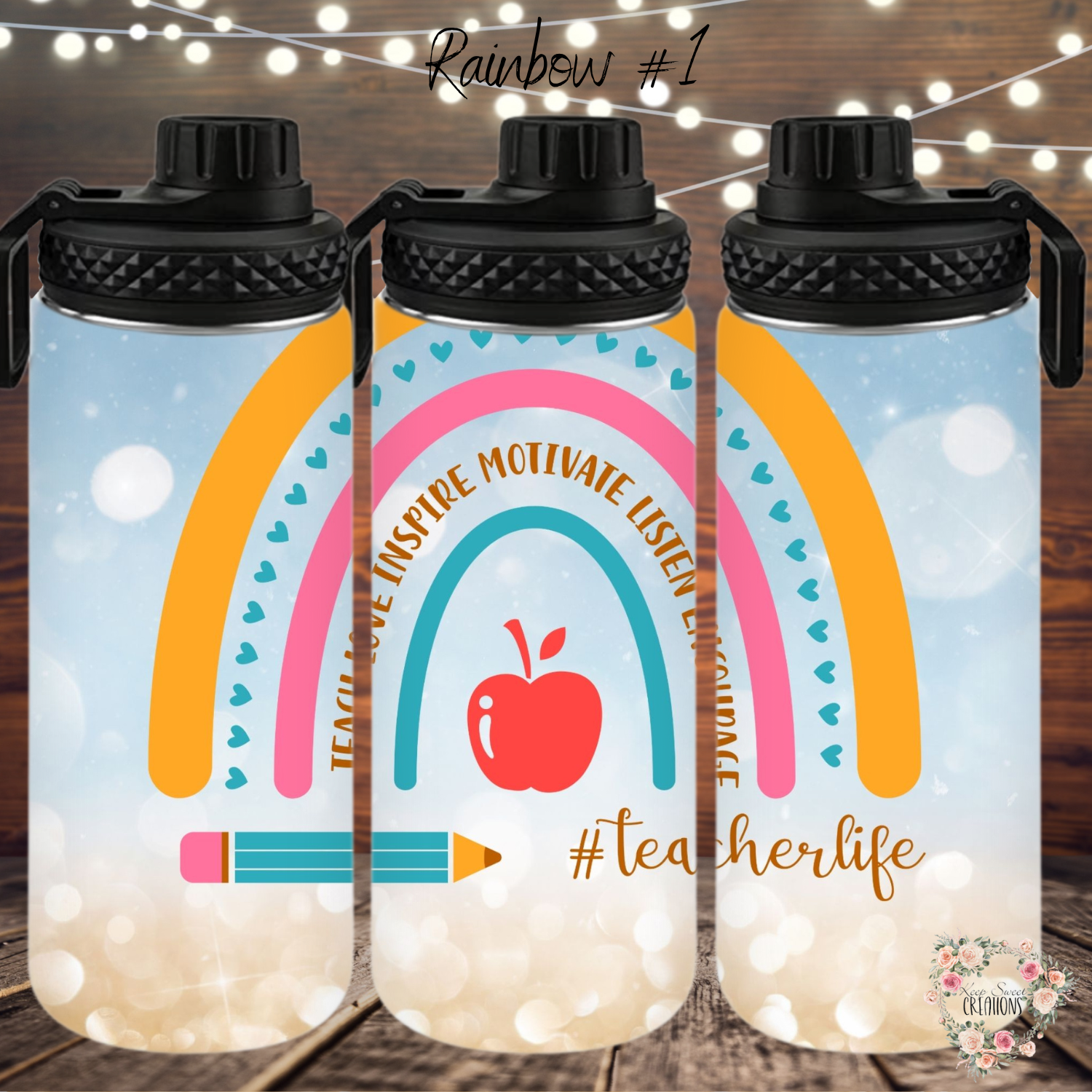 Rainbow Teacher Tumbler – Colorful Teacher Gift Collection