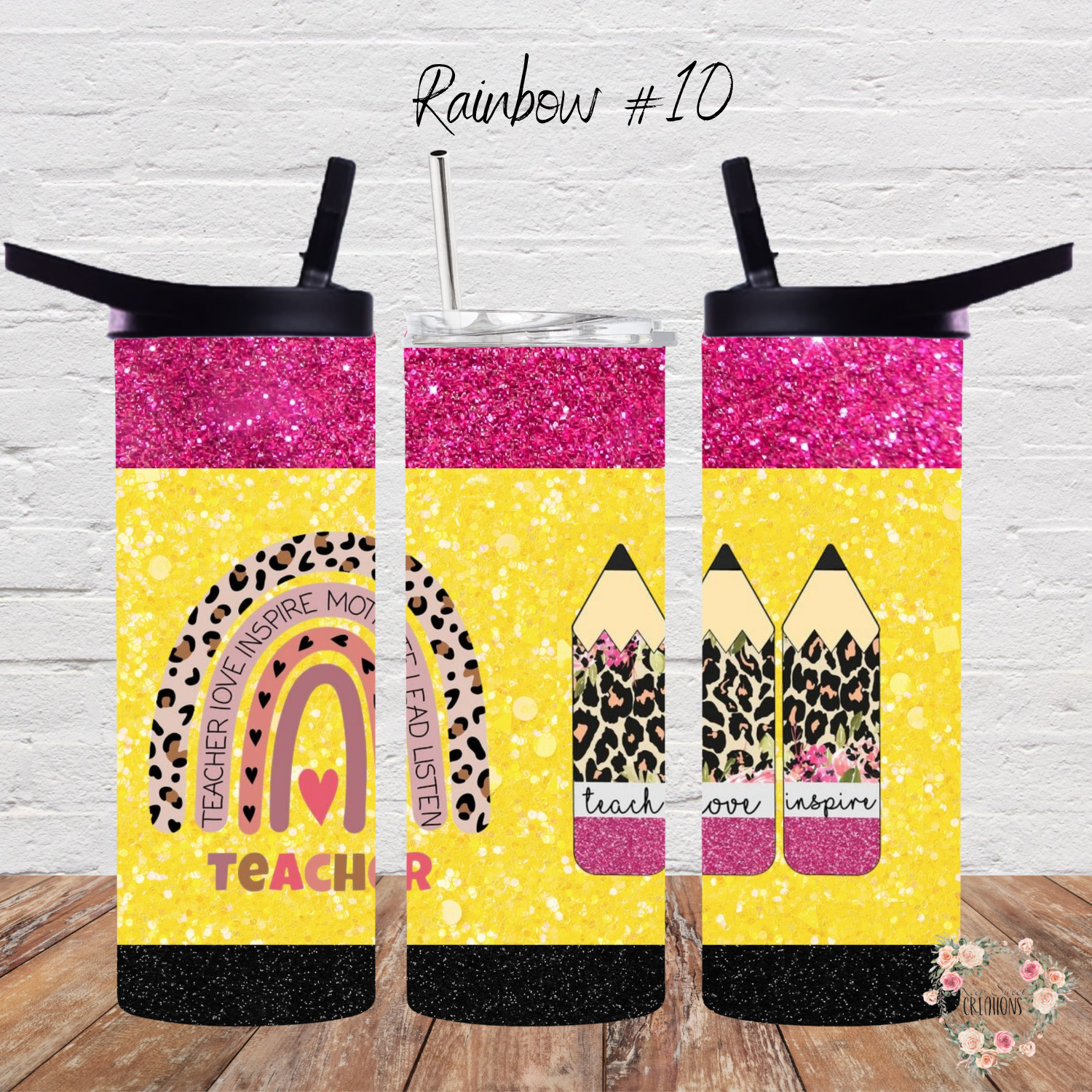 Rainbow Teacher Tumbler – Colorful Teacher Gift Collection