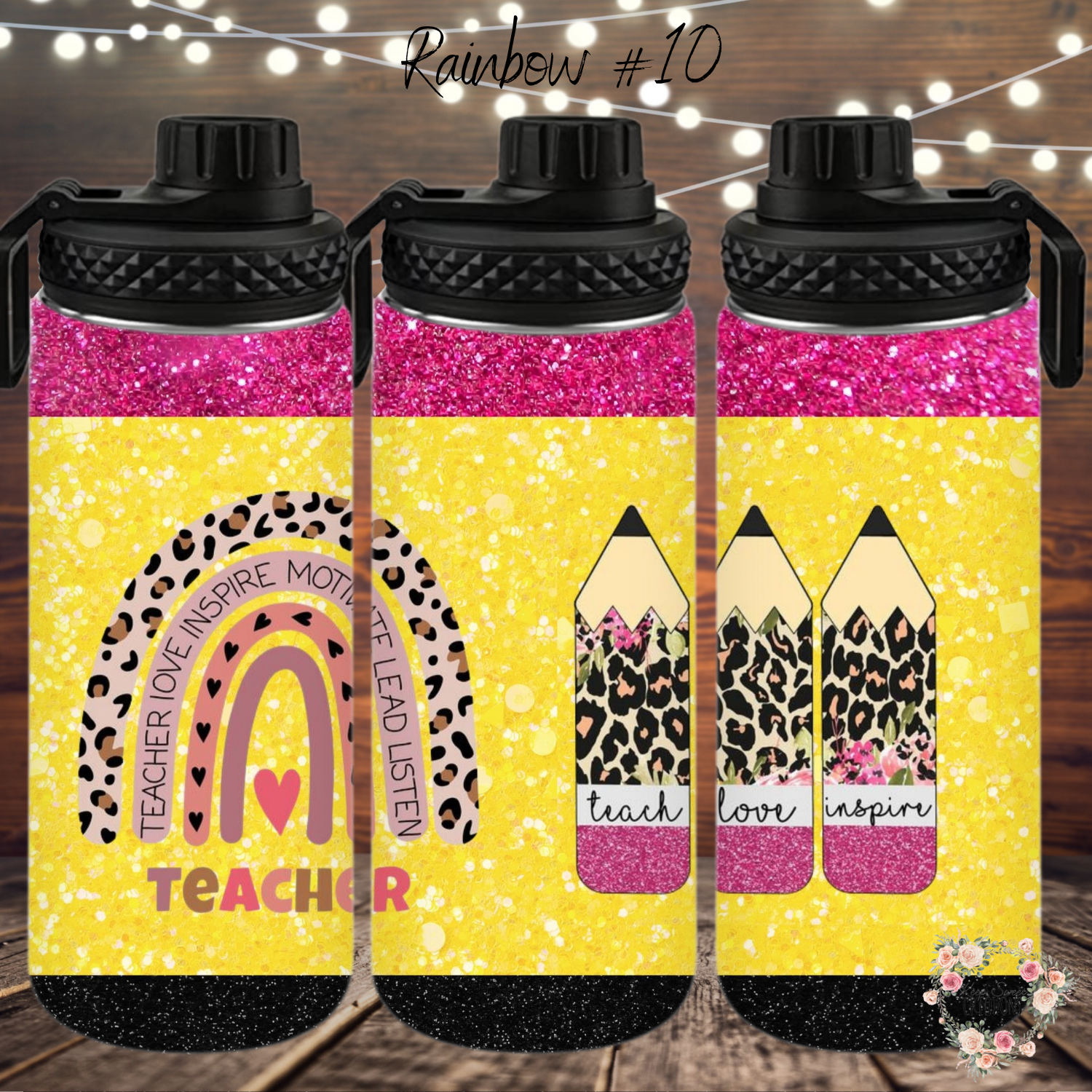 Rainbow Teacher Tumbler – Colorful Teacher Gift Collection