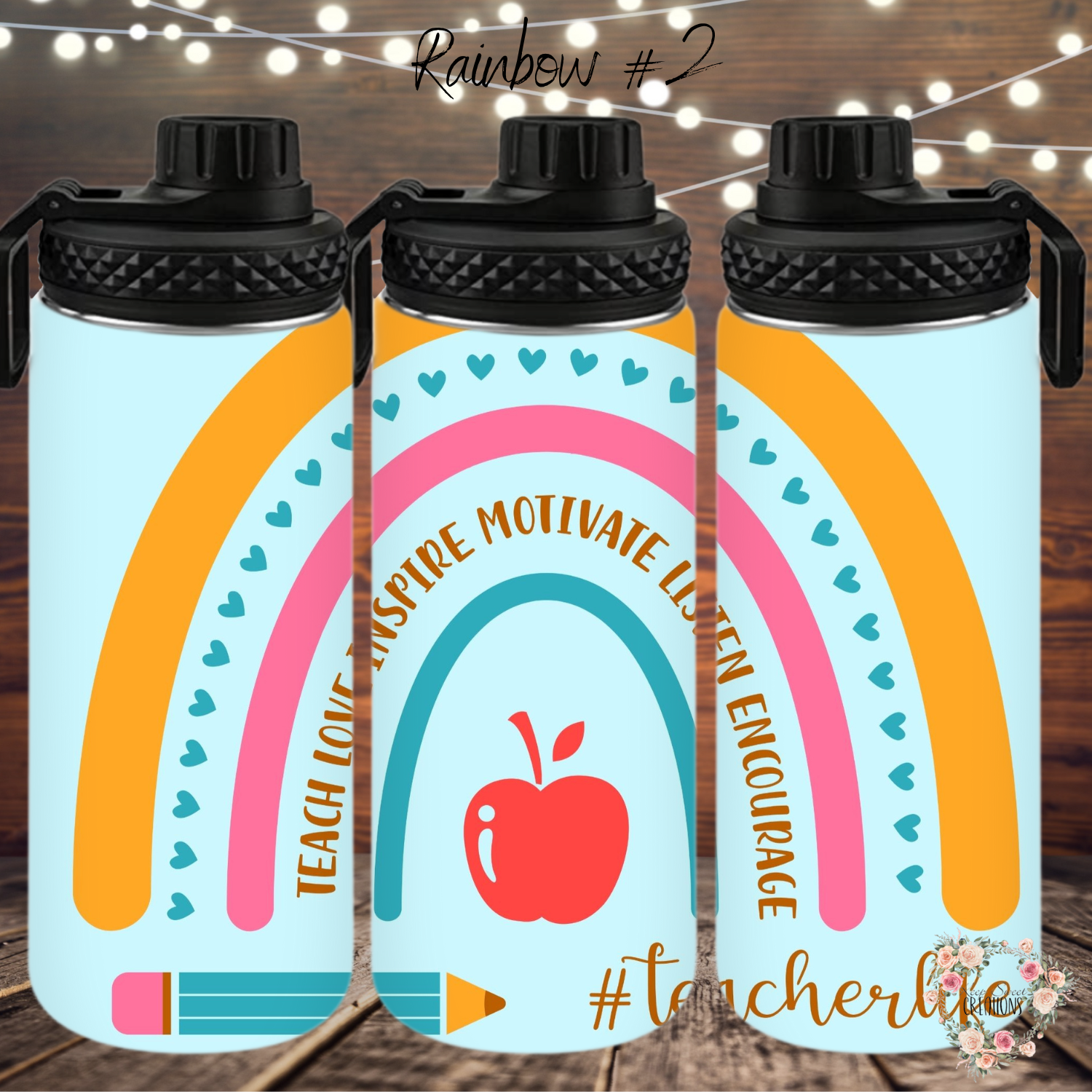 Rainbow Teacher Tumbler – Colorful Teacher Gift Collection