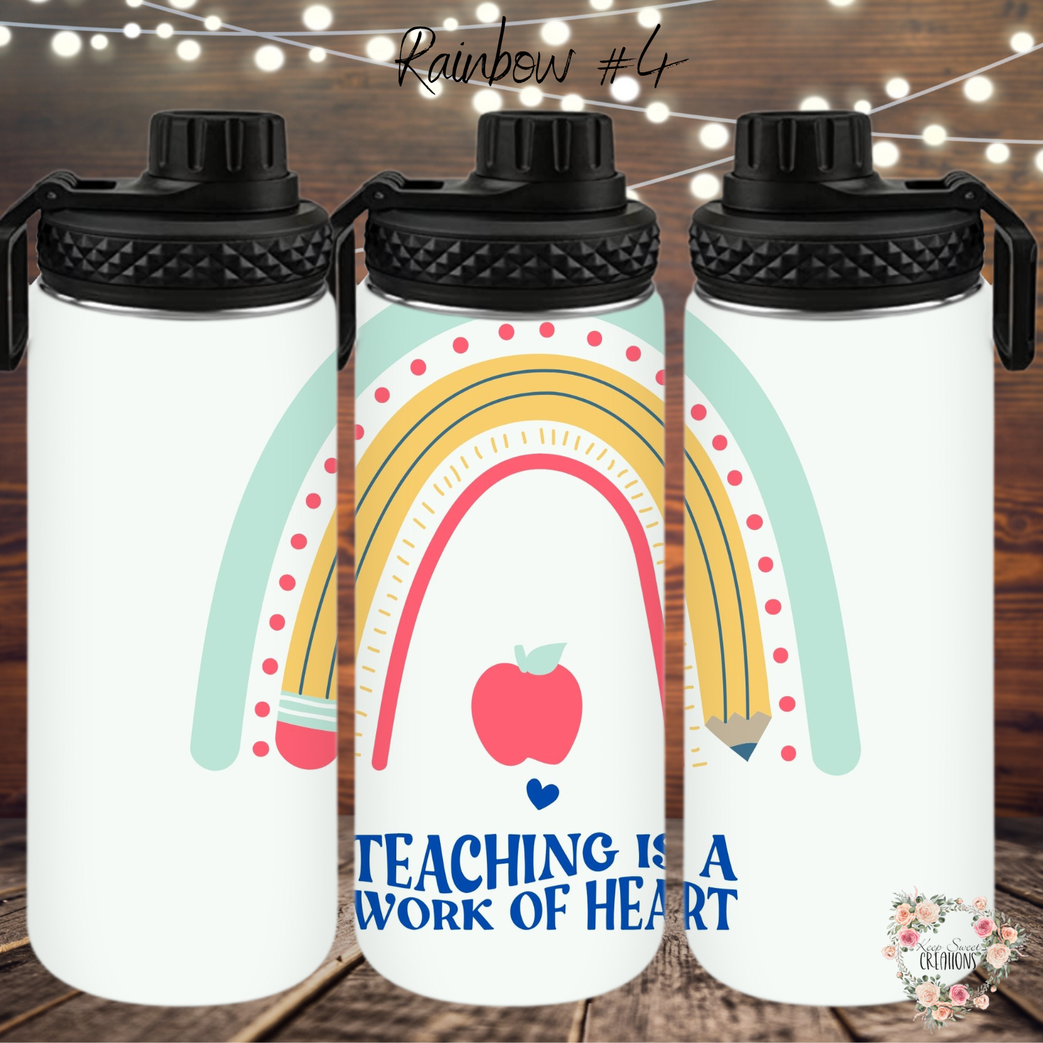 Rainbow Teacher Tumbler – Colorful Teacher Gift Collection