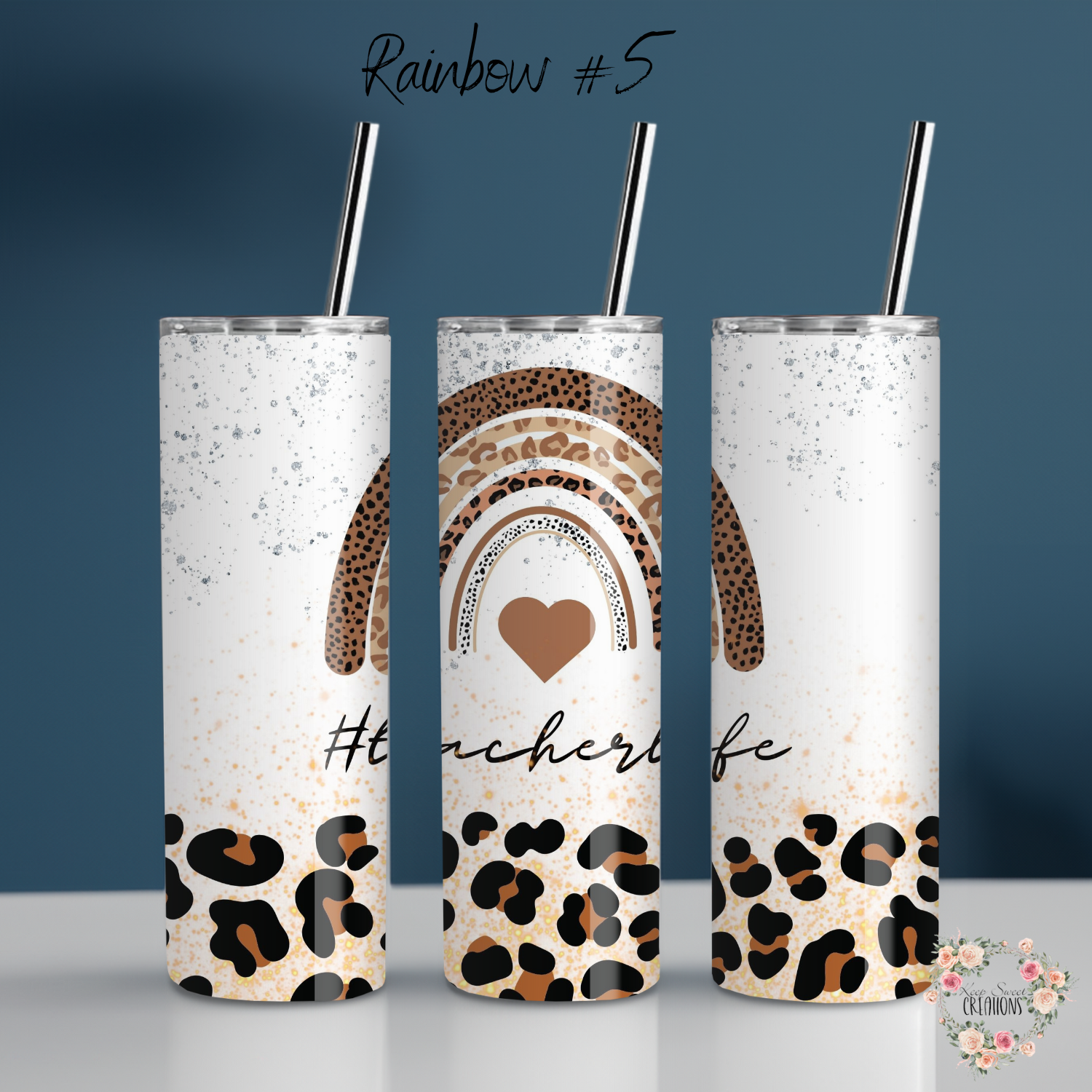 Rainbow Teacher Tumbler – Colorful Teacher Gift Collection