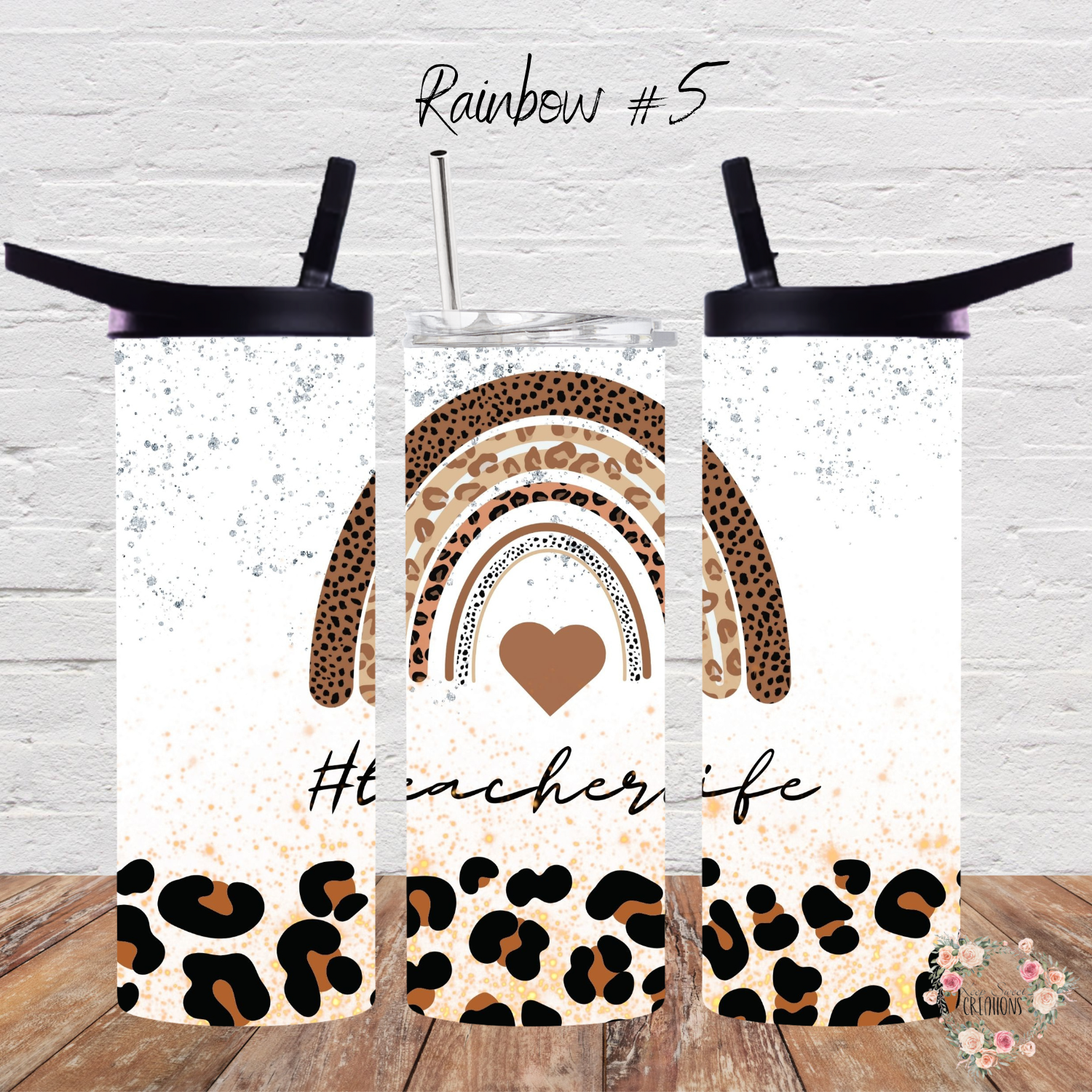 Rainbow Teacher Tumbler – Colorful Teacher Gift Collection