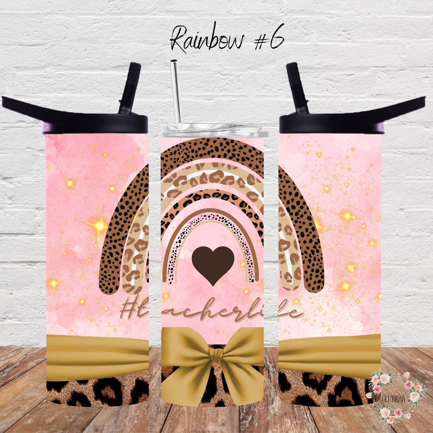 Rainbow Teacher Tumbler – Colorful Teacher Gift Collection