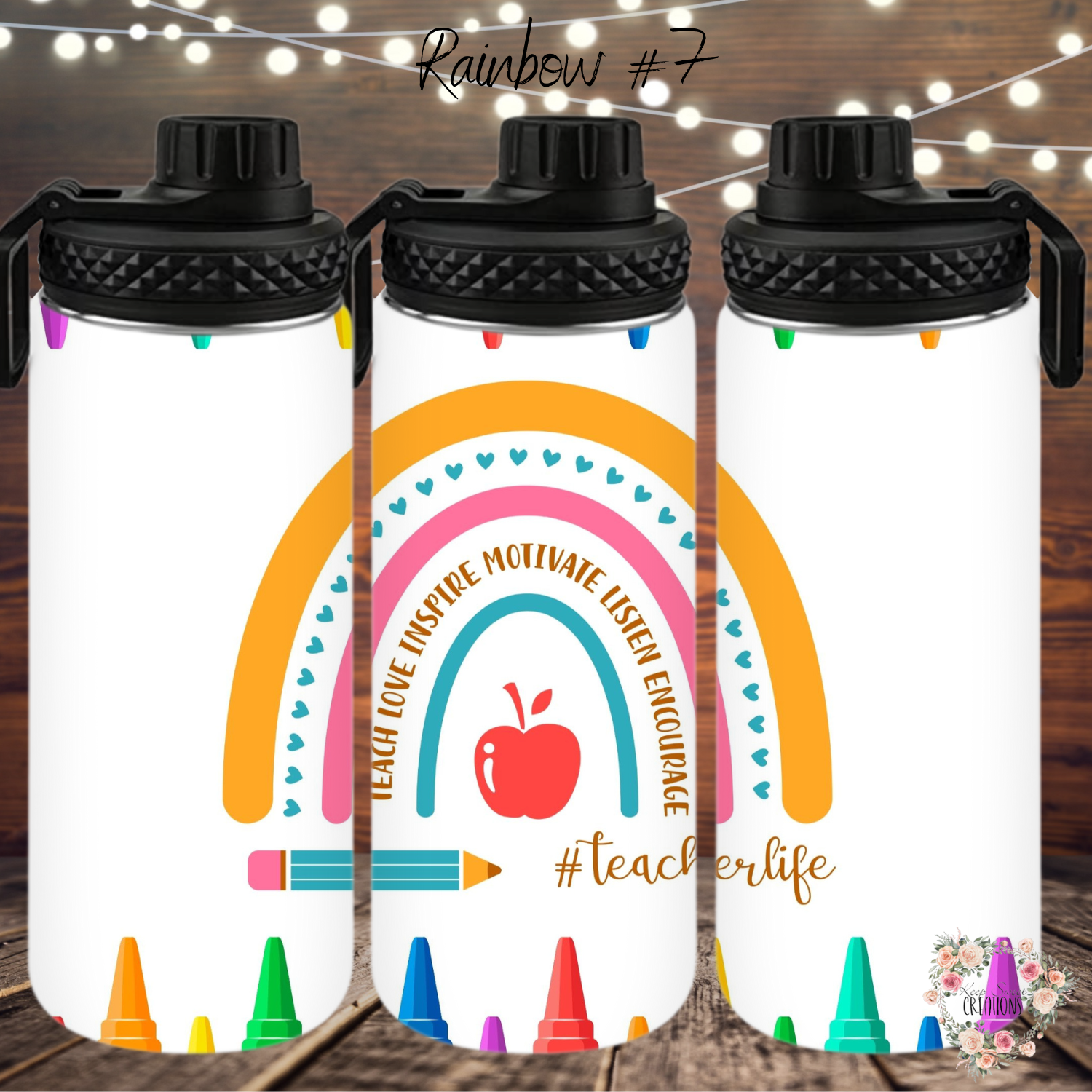 Rainbow Teacher Tumbler – Colorful Teacher Gift Collection