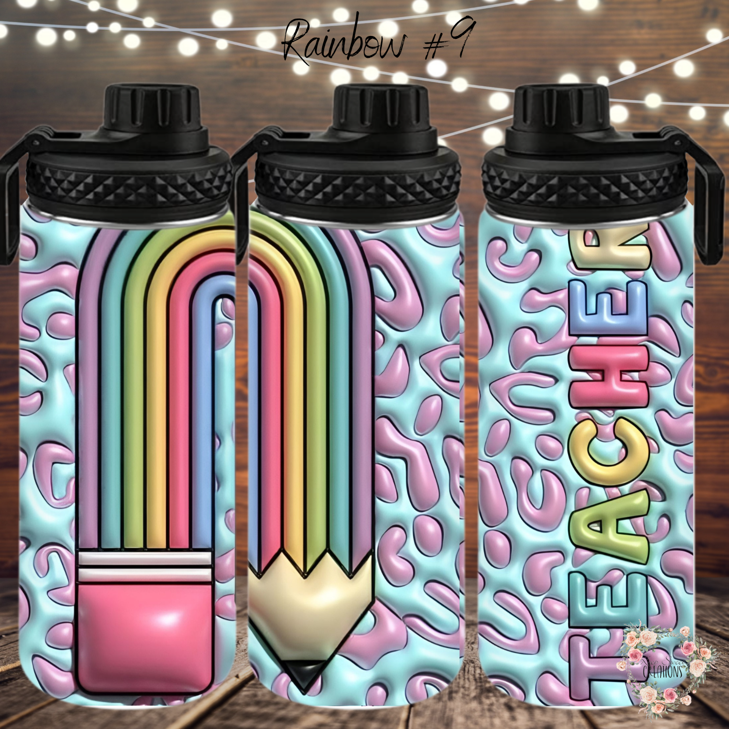 Rainbow Teacher Tumbler – Colorful Teacher Gift Collection