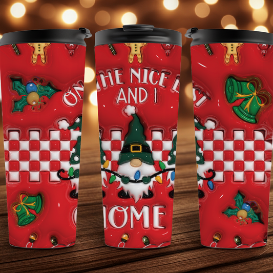 Nice List Gnome It Tumbler | Christmas Gnome Cup